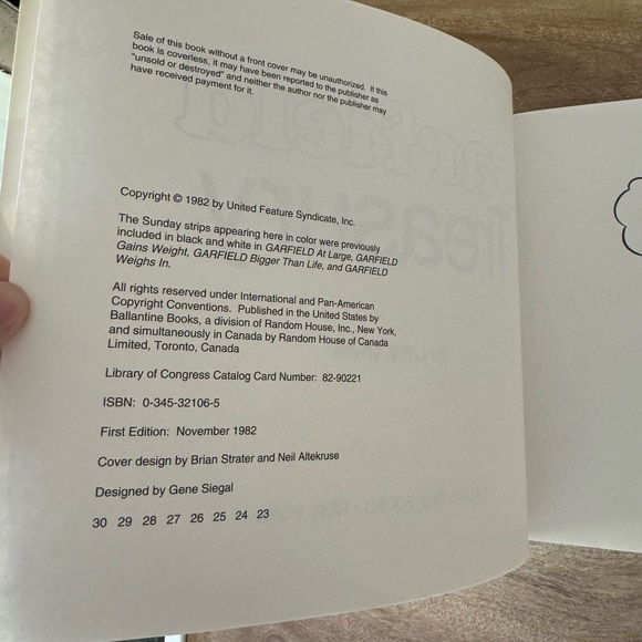 Garfield Series : Garfield Treasury by Jim Davis (1984, Trade Paperback) - Picture 8 of 8